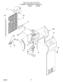 10 - Air Flow parts for Whirlpool Refrigerator 7GD27DFXFT01 from AppliancePartsPros.com