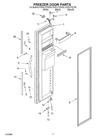 08 - Freezer Door parts for Whirlpool Refrigerator ED22LFXHT03 from AppliancePartsPros.com