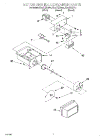 05 - Motor And Ice Container parts for Whirlpool Refrigerator ED22TEXHN03 from AppliancePartsPros.com