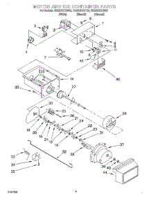 05 - Motor And Ice Container parts for Whirlpool Refrigerator ED22UEXHW02 from AppliancePartsPros.com