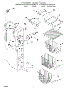 04 - Freezer Liner parts for Whirlpool Refrigerator 7GD27DIXHS00 from AppliancePartsPros.com