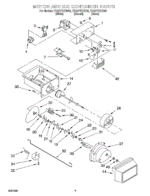 05 - Motor And Ice Container parts for Whirlpool Refrigerator ED22PEXHW03 from AppliancePartsPros.com