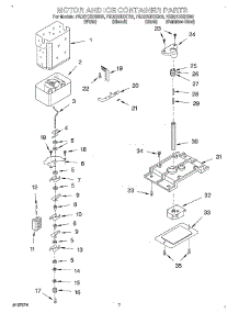 05 - Motor And Ice Container parts for Whirlpool Refrigerator 7GD27DIXHB00 from AppliancePartsPros.com
