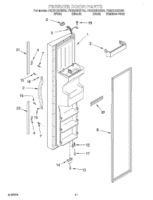 07 - Freezer Door parts for Whirlpool Refrigerator 7GD27DIXHB00 from AppliancePartsPros.com