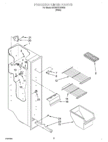 03 - Freezer Liner parts for Whirlpool Refrigerator 6ED20TKXGW03 from AppliancePartsPros.com