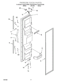 07 - Freezer Door parts for Whirlpool Refrigerator ED22PEXHT03 from AppliancePartsPros.com