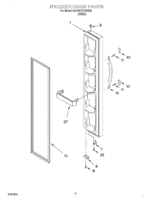05 - Freezer Door parts for Whirlpool Refrigerator 6ED20TKXGW03 from AppliancePartsPros.com