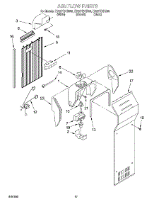 10 - Air Flow parts for Whirlpool Refrigerator ED22PEXHT03 from AppliancePartsPros.com