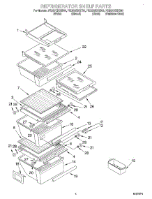 03 - Refrigerator Shelf parts for Whirlpool Refrigerator 7GD27DIXHW00 from AppliancePartsPros.com