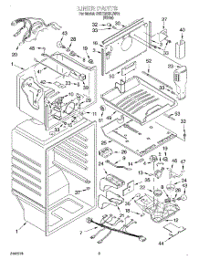 02 - Liner parts for Whirlpool Refrigerator 2VET23DKJW01 from AppliancePartsPros.com