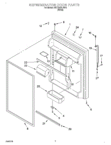 04 - Refrigerator Door parts for Whirlpool Refrigerator 2VET23DKJW01 from AppliancePartsPros.com