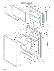 02 - Door parts for Whirlpool Refrigerator 2ET18GMXJW01 from AppliancePartsPros.com