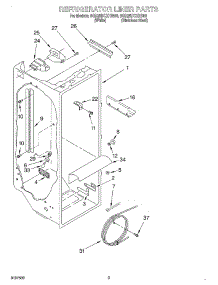 02 - Refrigerator Liner parts for Whirlpool Refrigerator 6GD25DCXHS00 from AppliancePartsPros.com