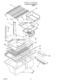 06 - Shelf, Lit / Optional parts for Whirlpool Refrigerator 2ET18GMXJW01 from AppliancePartsPros.com