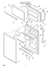 02 - Door parts for Whirlpool Refrigerator 2VET22NKJW00 from AppliancePartsPros.com