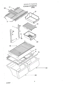 05 - Shelf parts for Whirlpool Refrigerator 2VET22NKJW00 from AppliancePartsPros.com