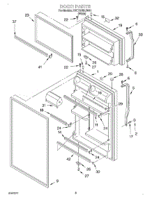 02 - Door parts for Whirlpool Refrigerator 2VET22NKJW01 from AppliancePartsPros.com