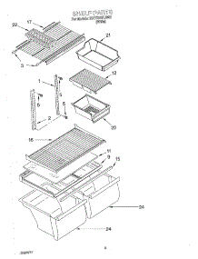 05 - Shelf parts for Whirlpool Refrigerator 2VET22NKJW01 from AppliancePartsPros.com