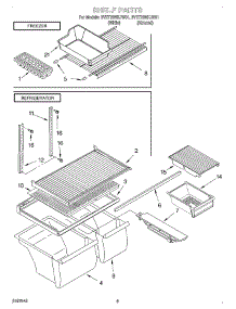 05 - Shelf, Lit / Optional parts for Whirlpool Refrigerator 2VET20NKJW01 from AppliancePartsPros.com