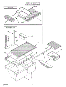 05 - Shelf, Optional parts for Whirlpool Refrigerator 8VET20NKHW01 from AppliancePartsPros.com