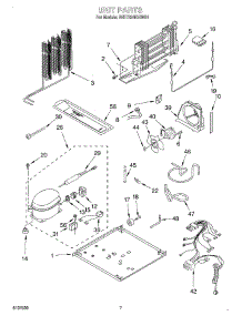 04 - Unit parts for Whirlpool Refrigerator 8VET22NKGW01 from AppliancePartsPros.com