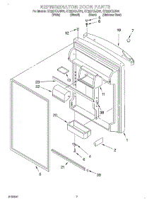 04 - Refrigerator Door parts for Whirlpool Refrigerator GT22DCXJT01 from AppliancePartsPros.com
