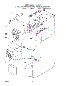 06 - Ice Maker parts for Whirlpool Refrigerator GT22DCXJT01 from AppliancePartsPros.com