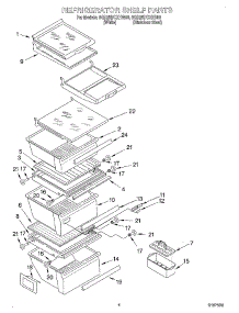 03 - Refrigerator Shelf parts for Whirlpool Refrigerator 6GD25DCXHW00 from AppliancePartsPros.com