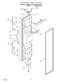 07 - Freezer Door parts for Whirlpool Refrigerator 6GD25DCXHW00 from AppliancePartsPros.com
