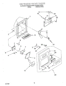 08 - Dispenser Front parts for Whirlpool Refrigerator 6GD25DCXHW00 from AppliancePartsPros.com