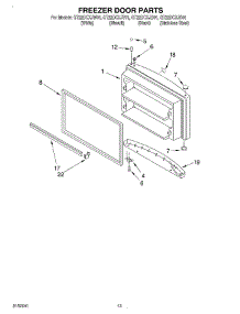 07 - Freezer Door, Optional parts for Whirlpool Refrigerator GT22DCXJS01 from AppliancePartsPros.com