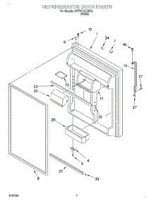 04 - Refrigerator Door parts for Whirlpool Refrigerator 2VET21DKJW00 from AppliancePartsPros.com