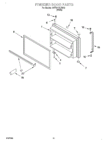 06 - Freezer Door, Optional parts for Whirlpool Refrigerator 2VET21DKJW00 from AppliancePartsPros.com