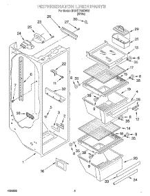02 - Refrigerator Liner parts for Whirlpool Refrigerator 3KART700GW02 from AppliancePartsPros.com
