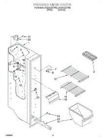 03 - Freezer Liner parts for Whirlpool Refrigerator 2VED21ZKFW02 from AppliancePartsPros.com