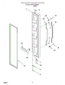 05 - Freezer Door parts for Whirlpool Refrigerator 3KART700GW02 from AppliancePartsPros.com