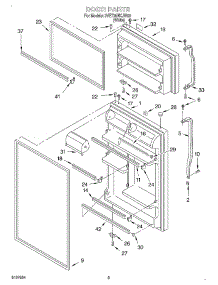 02 - Door parts for Whirlpool Refrigerator 2VET20NKJW00 from AppliancePartsPros.com