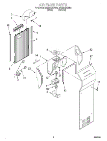 04 - Air Flow parts for Whirlpool Refrigerator 2VED21ZKFN02 from AppliancePartsPros.com