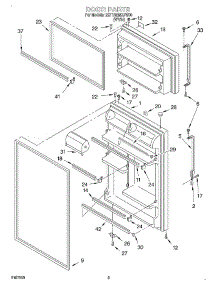 02 - Door parts for Whirlpool Refrigerator 2ET18NMXJW00 from AppliancePartsPros.com