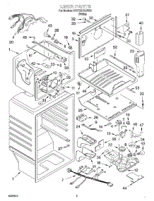 02 - Liner parts for Whirlpool Refrigerator 2VET23DKJW00 from AppliancePartsPros.com