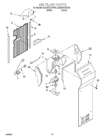 10 - Airflow parts for Whirlpool Refrigerator 6ED25DQXFW03 from AppliancePartsPros.com