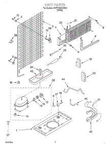 04 - Unit parts for Whirlpool Refrigerator 8VET18GKGW01 from AppliancePartsPros.com