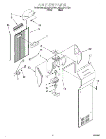 05 - Air Flow parts for Whirlpool Refrigerator 6ED22DQXFB01 from AppliancePartsPros.com