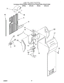 10 - Air Flow parts for Whirlpool Refrigerator ED25QFXHW02 from AppliancePartsPros.com