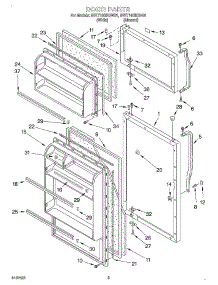 02 - Door parts for Whirlpool Refrigerator 8VET16GKGW01 from AppliancePartsPros.com