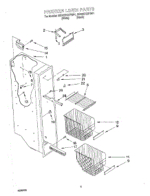 04 - Freezer Liner parts for Whirlpool Refrigerator 6ED22DQXFW01 from AppliancePartsPros.com
