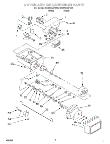 05 - Motor & Ice Container parts for Whirlpool Refrigerator 6ED25DQXFB03 from AppliancePartsPros.com