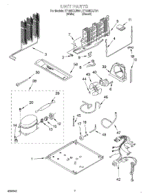 04 - Unit parts for Whirlpool Refrigerator ET18NKXJT01 from AppliancePartsPros.com