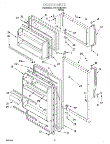 02 - Door parts for Whirlpool Refrigerator 3VET16GKGW01 from AppliancePartsPros.com