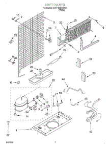 04 - Unit parts for Whirlpool Refrigerator 3VET16GKGW01 from AppliancePartsPros.com